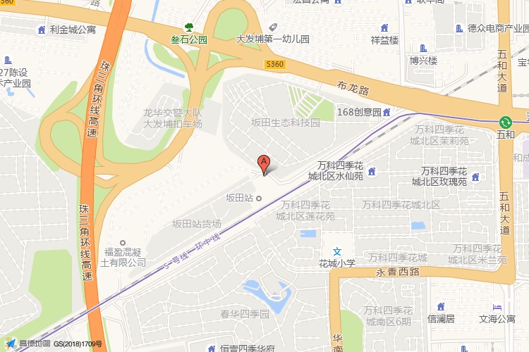 1970科技小镇地理位置示意图