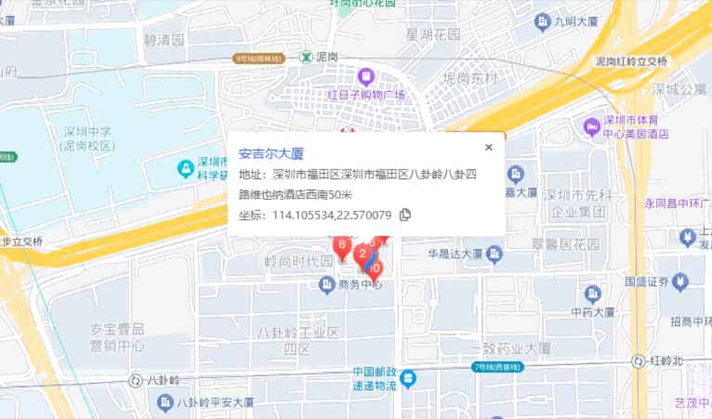 安吉尔大厦地理位置示意图