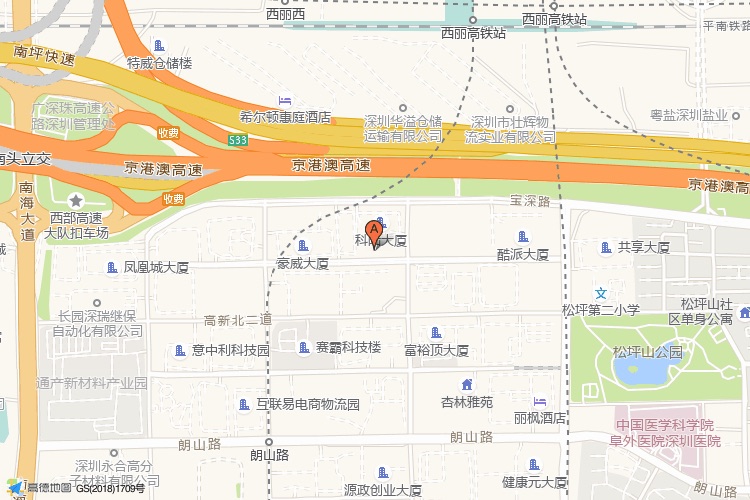 奥比科技大厦地理位置示意图
