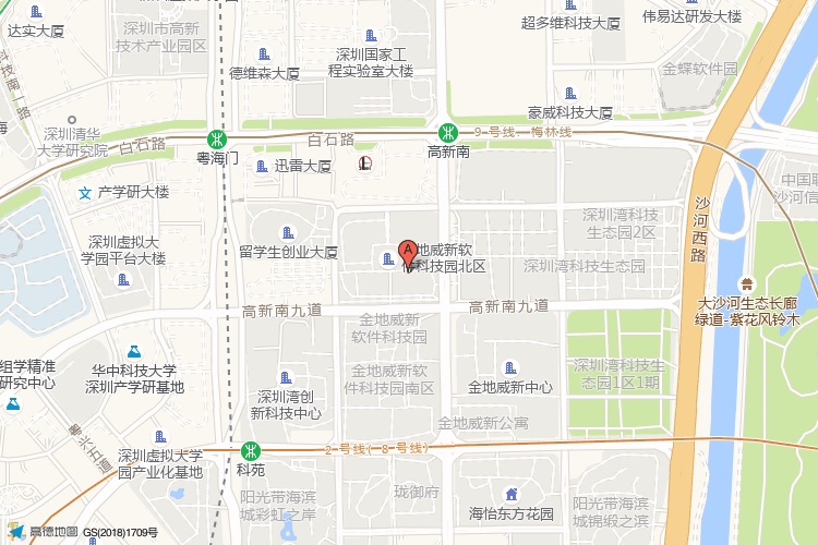 百度国际大厦地理位置示意图