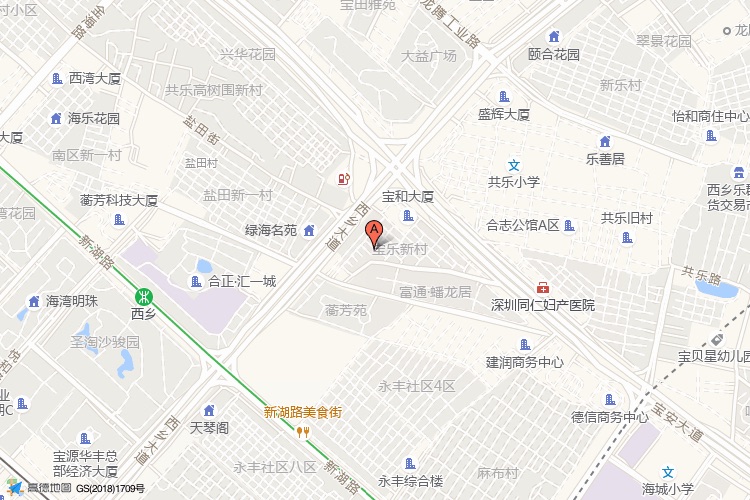 百佳润宝源商务中心地理位置示意图