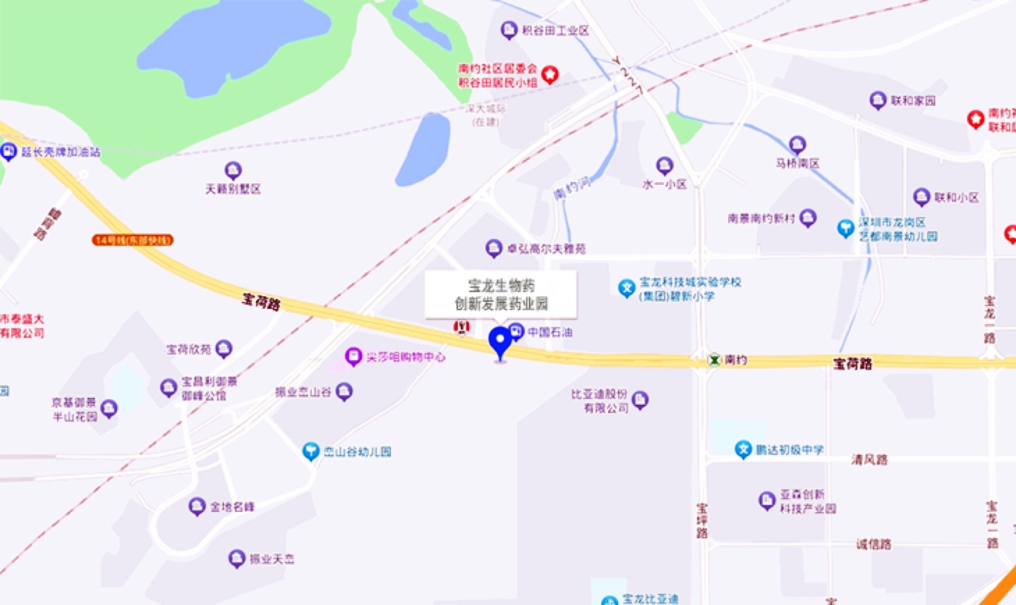 宝龙生物药创新发展药业园地理位置示意图