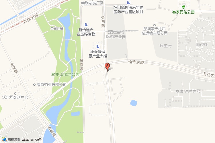 宝龙生物药创新发展药业园地理位置示意图