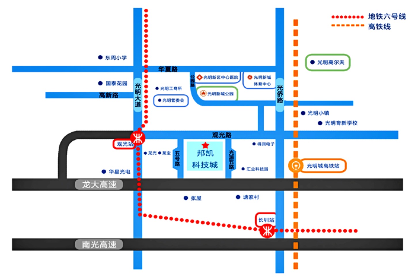 宝新科技园（凯邦城）地理位置示意图