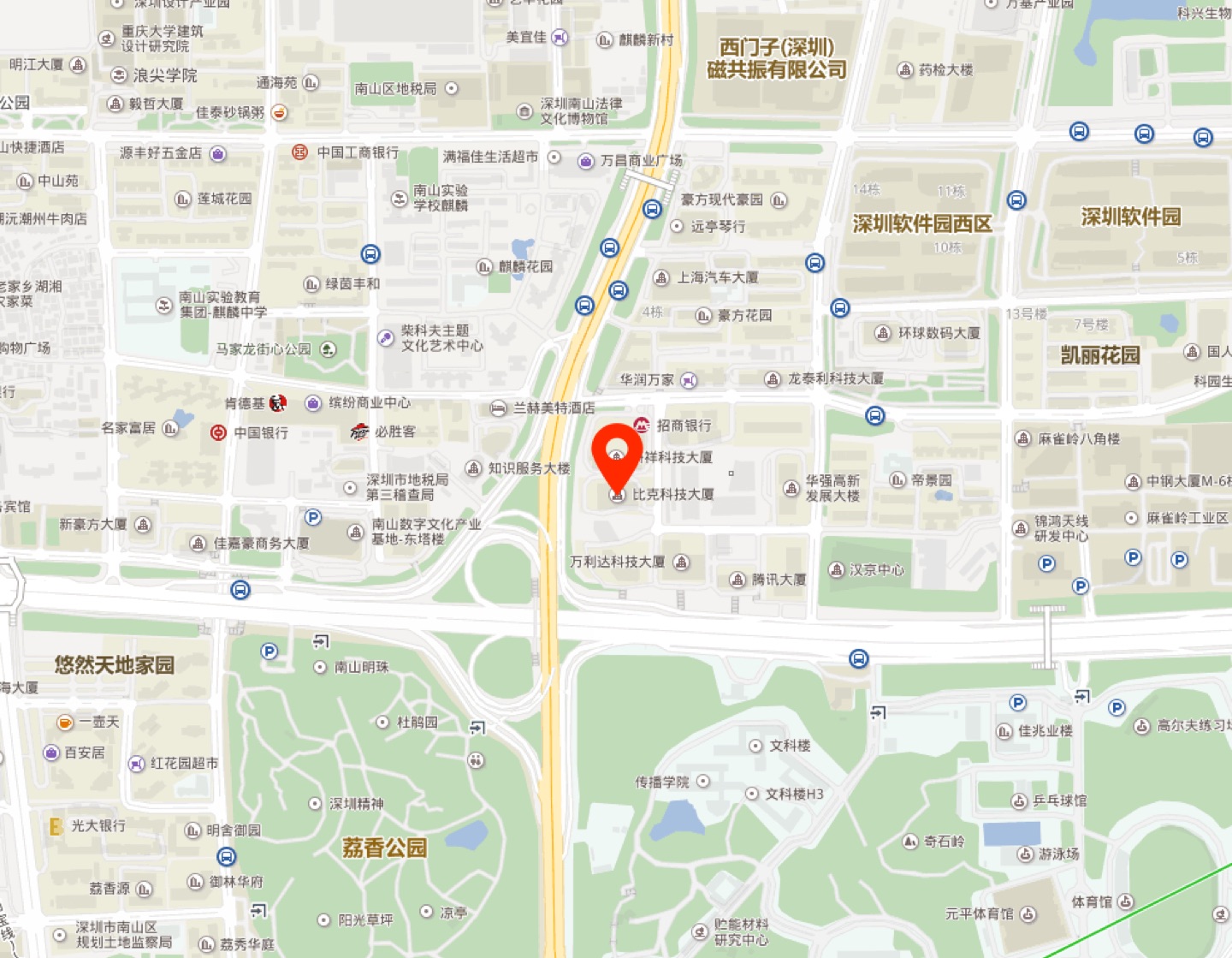 比克科技大厦地理位置示意图