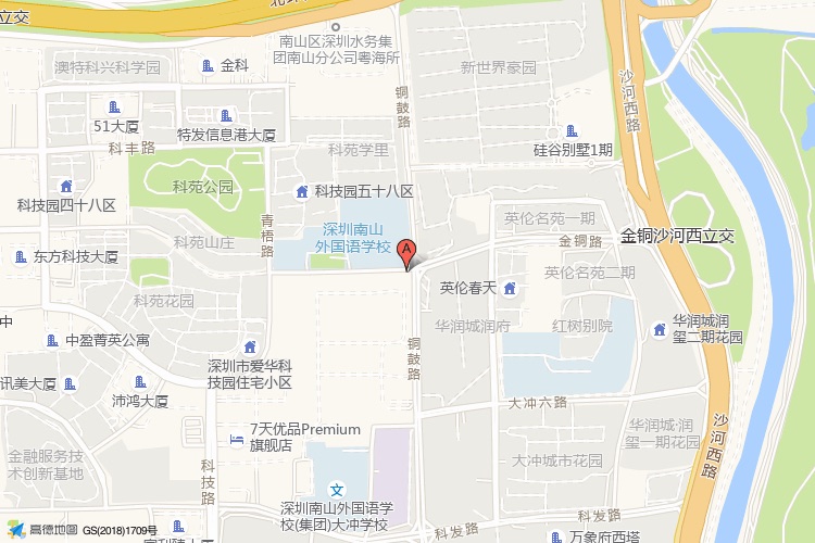 长城计算机大厦地理位置示意图
