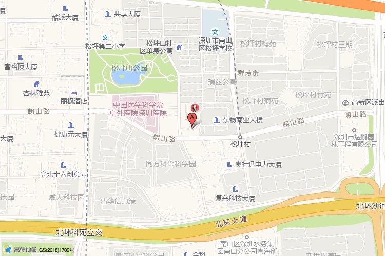长园新材料港地理位置示意图