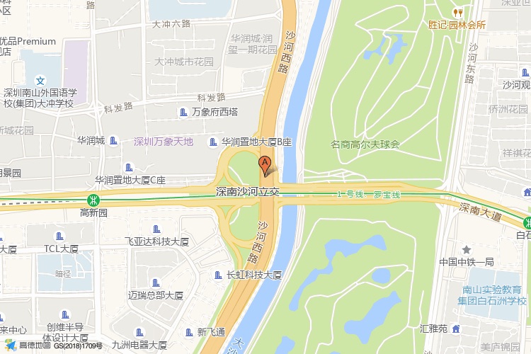 超多维科技大厦地理位置示意图