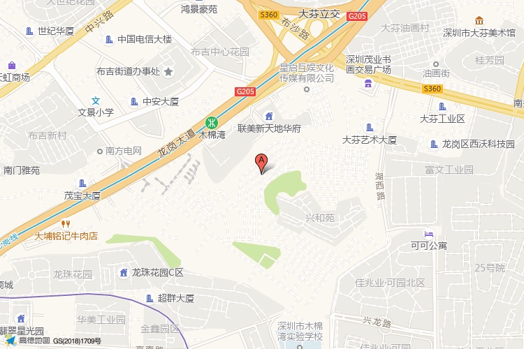 超力通大厦地理位置示意图