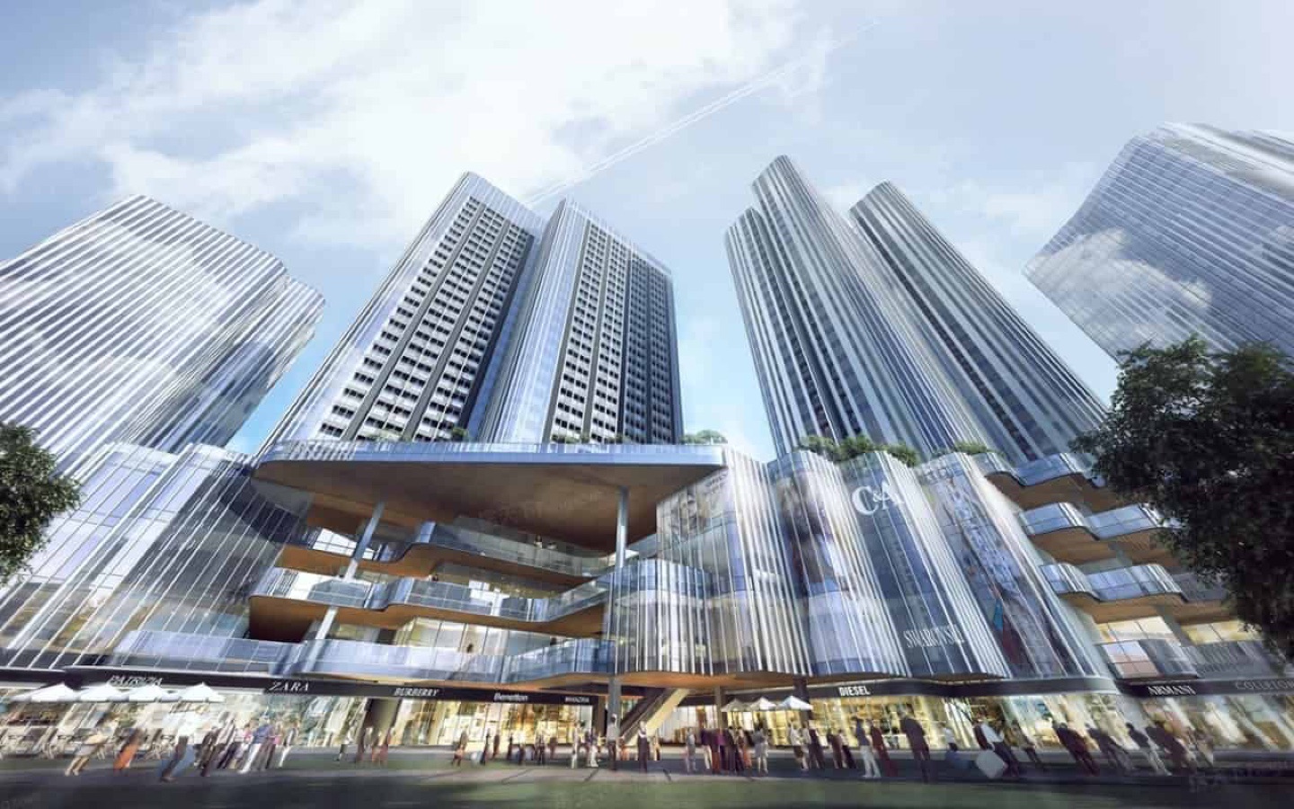 臣田开元广场大堂实景图