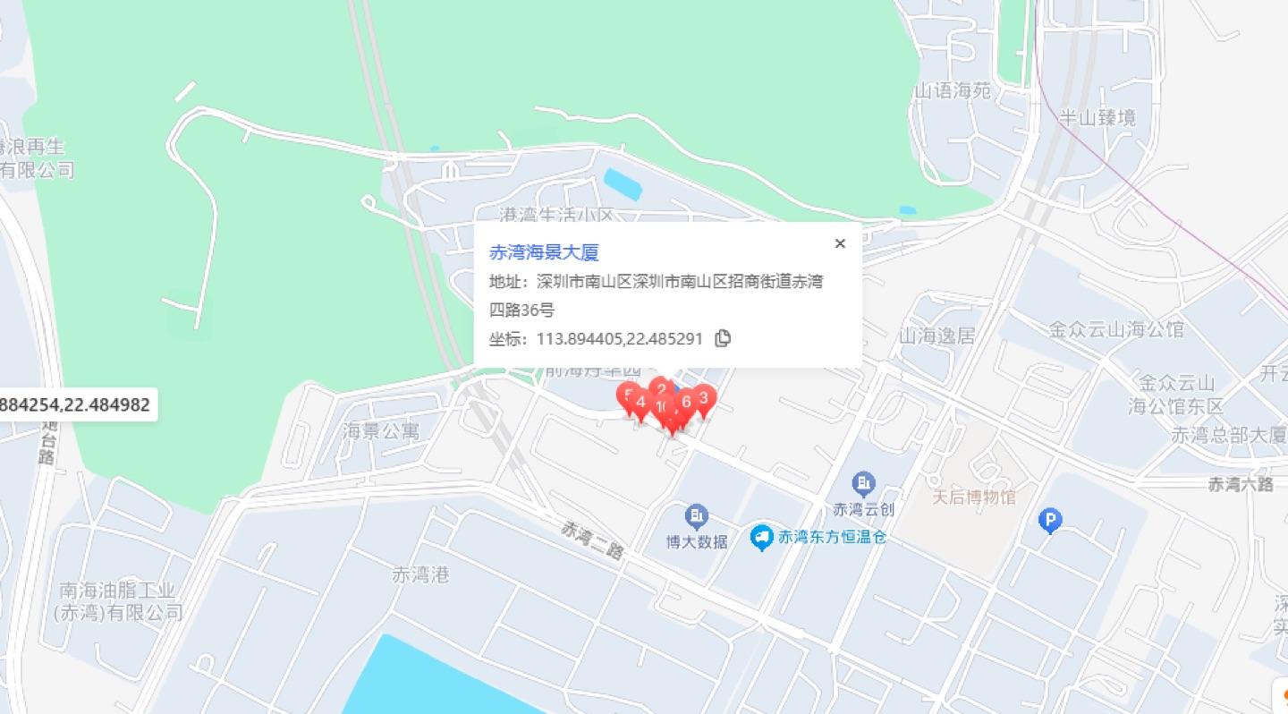 赤湾海景大厦地理位置示意图