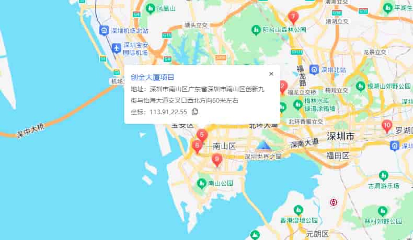 创金大厦地理位置示意图