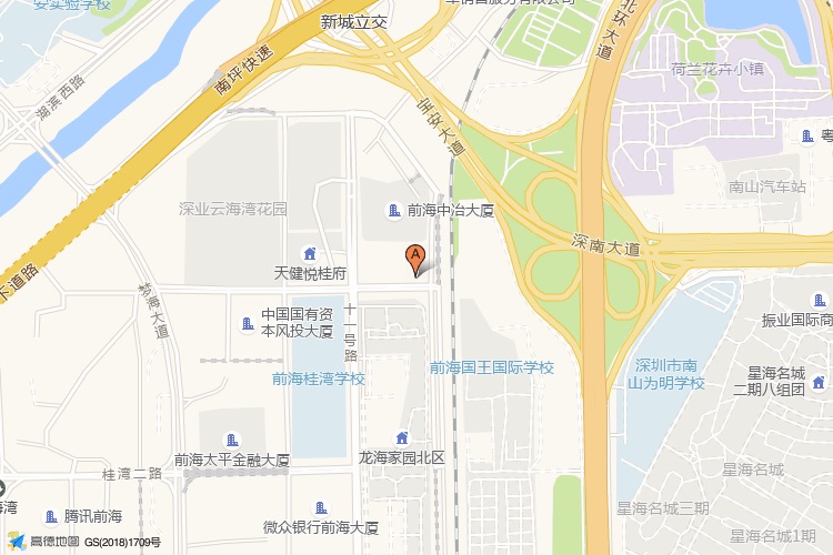 创金大厦地理位置示意图