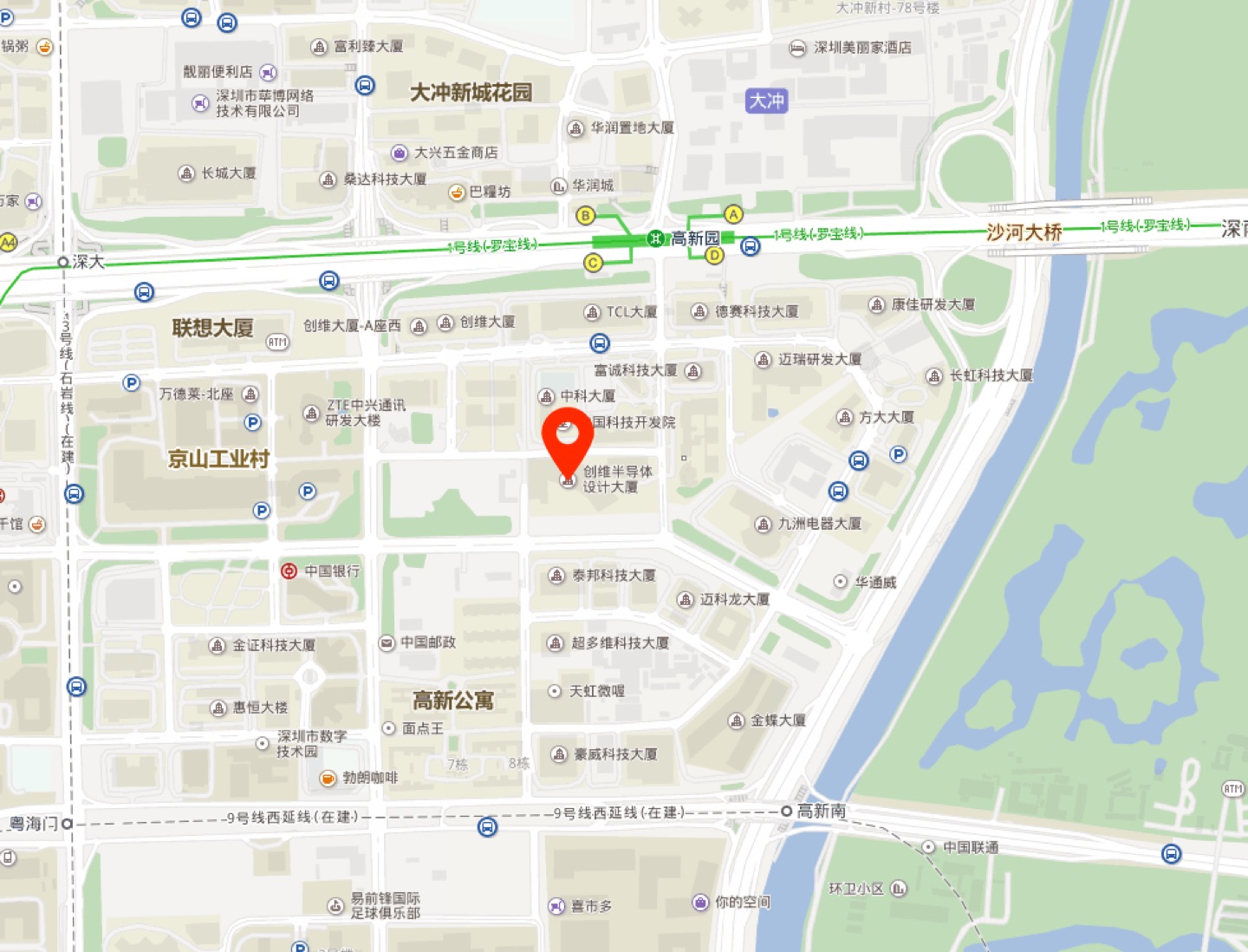 创维半导体设计大厦地理位置示意图
