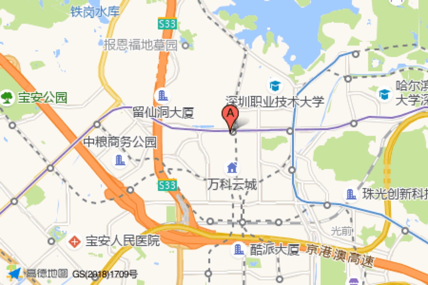 创智云城地理位置示意图