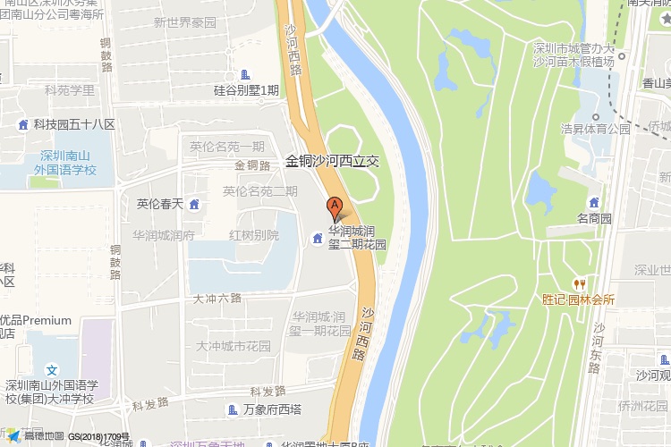 大冲商务中心地理位置示意图
