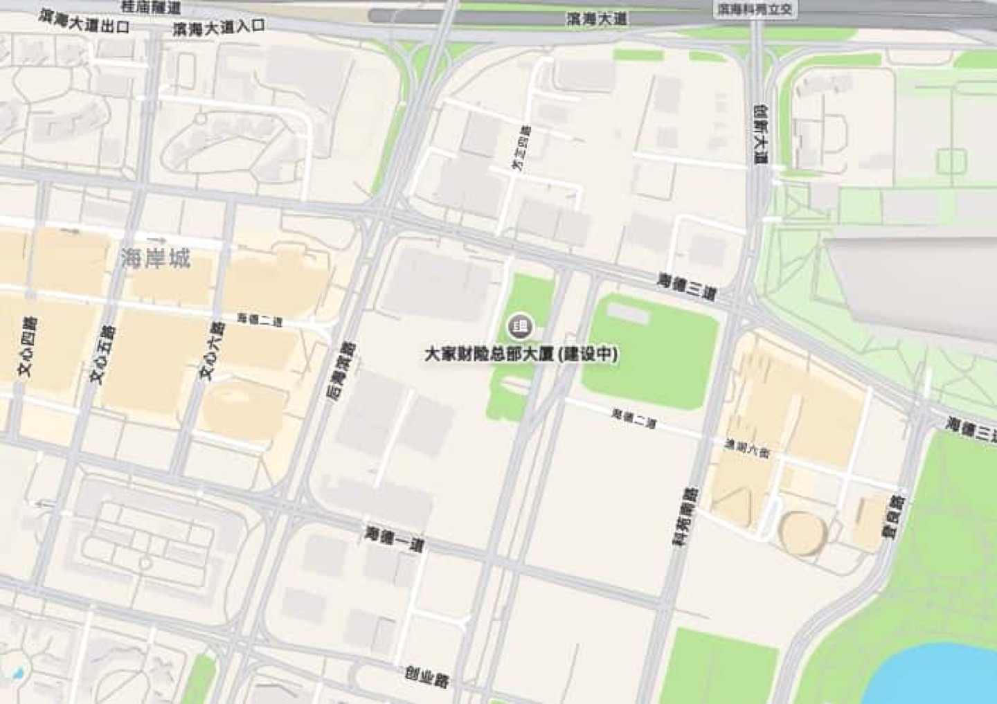 大家财险深圳总部大厦地理位置示意图