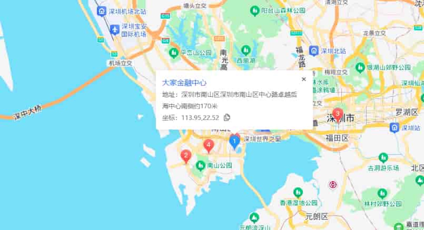 大家金融中心地理位置示意图
