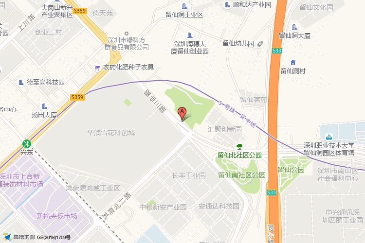 稻兴环球科创中心（信义领域）地理位置示意图