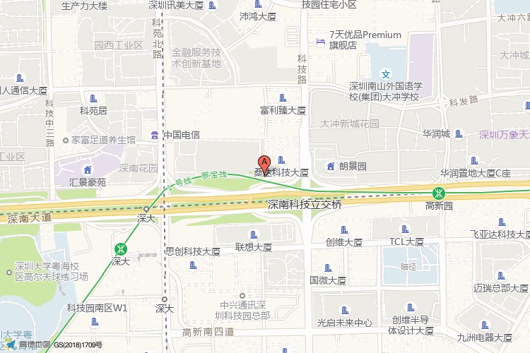 达实智能大厦地理位置示意图