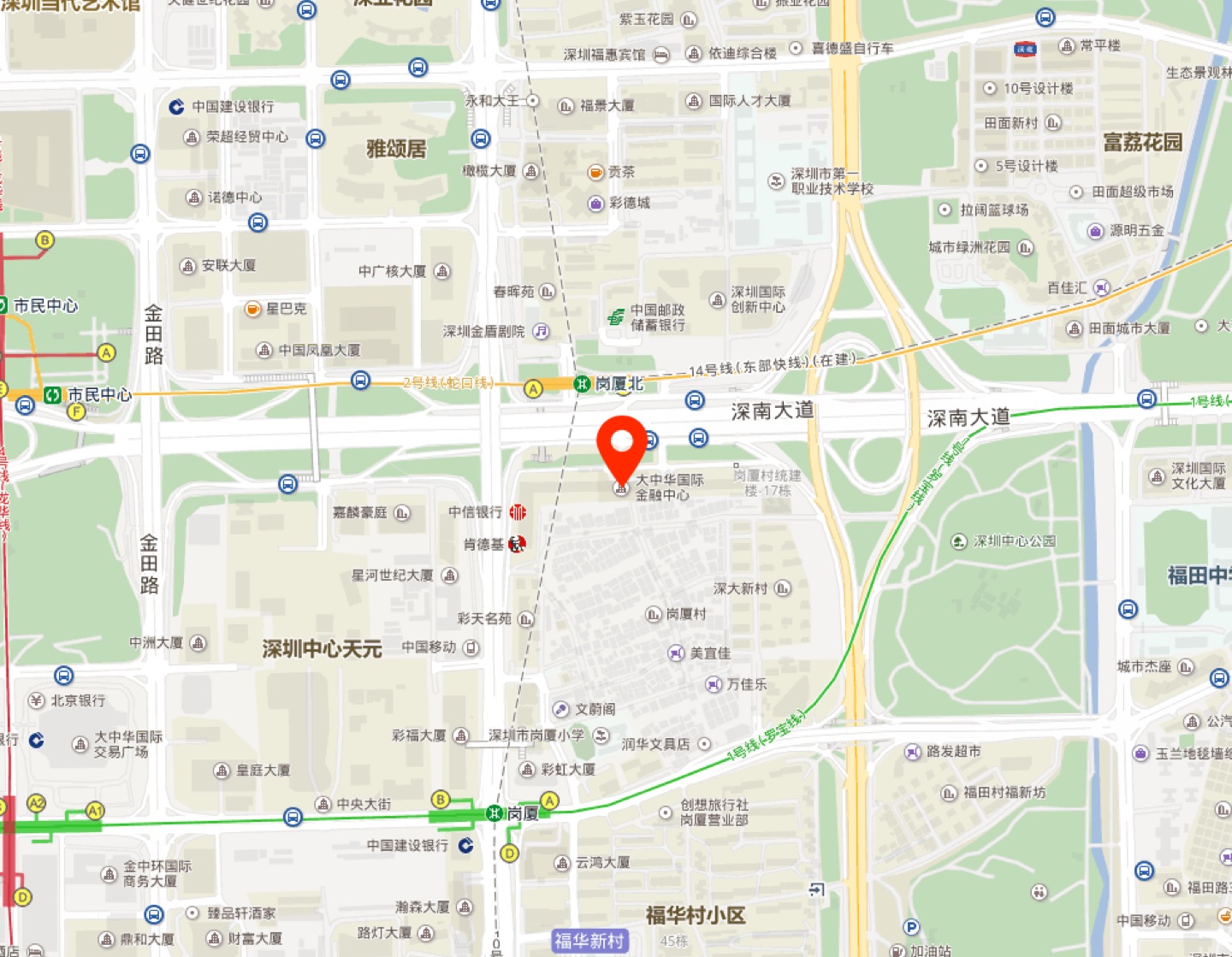 大中华国际金融中心地理位置示意图