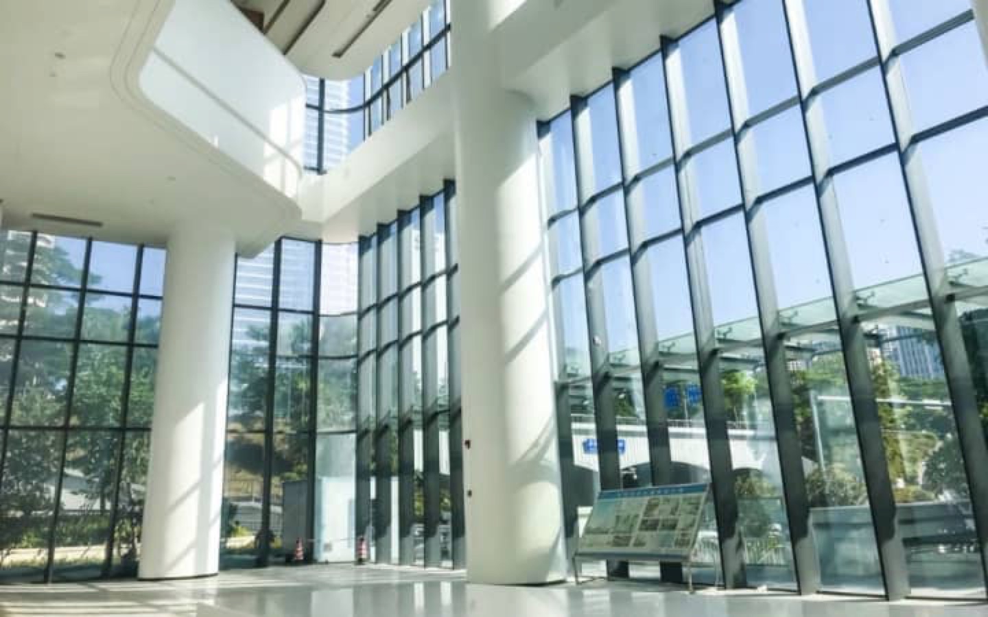 地铁金融科技大厦大堂实景图