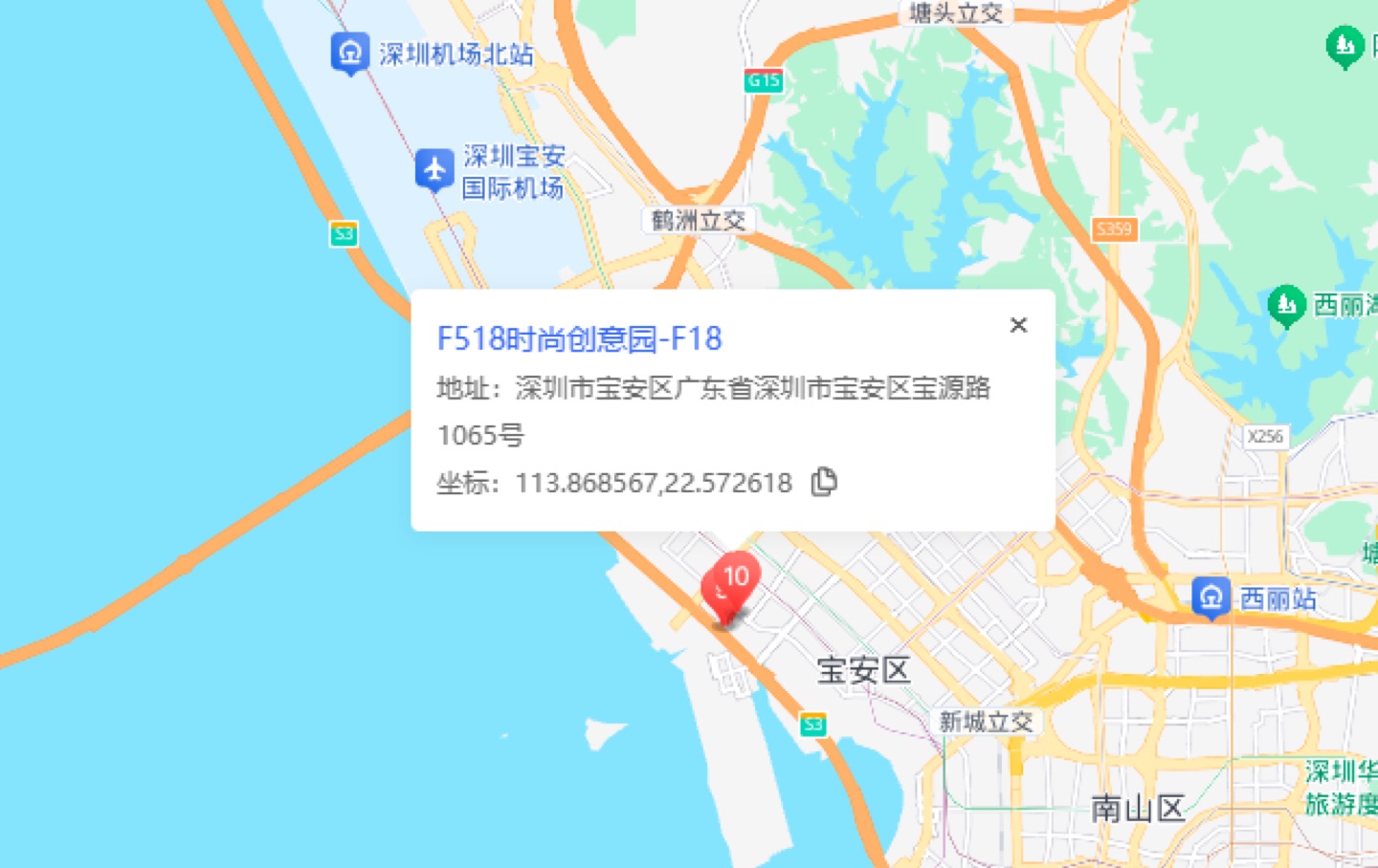 F518时尚创意园地理位置示意图