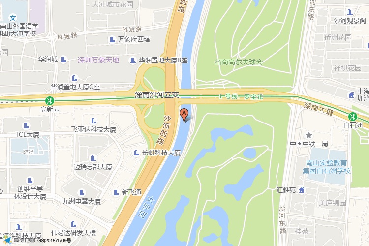 风华科技大厦地理位置示意图