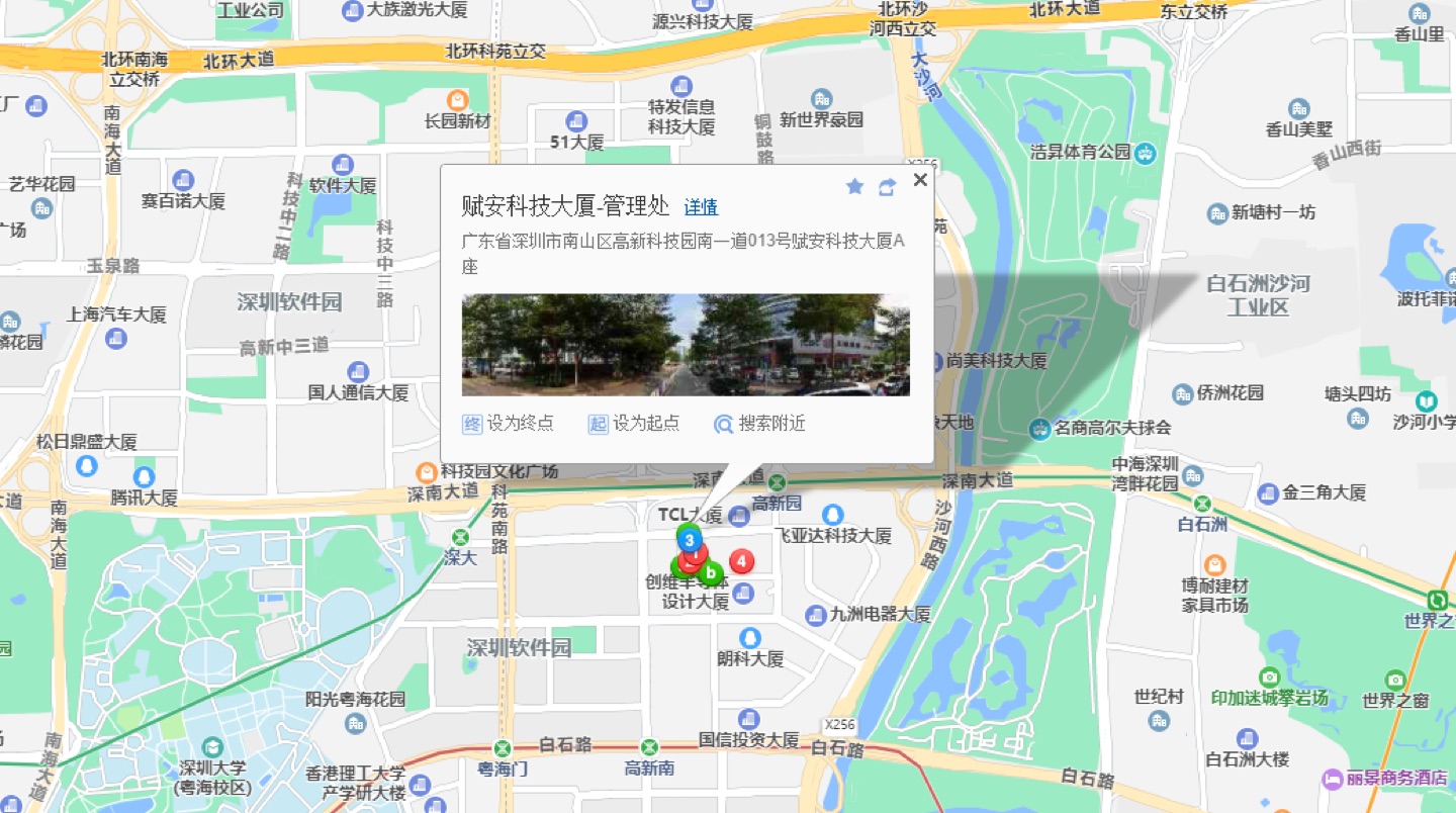 赋安科技大厦地理位置示意图