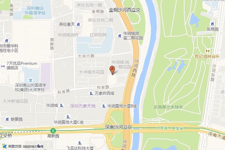 赋安科技大厦地理位置示意图