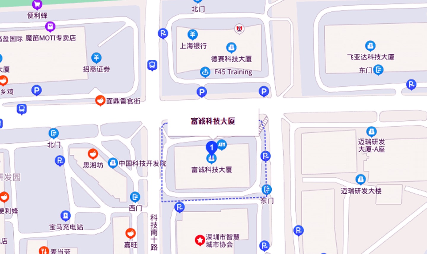 富诚科技大厦地理位置示意图