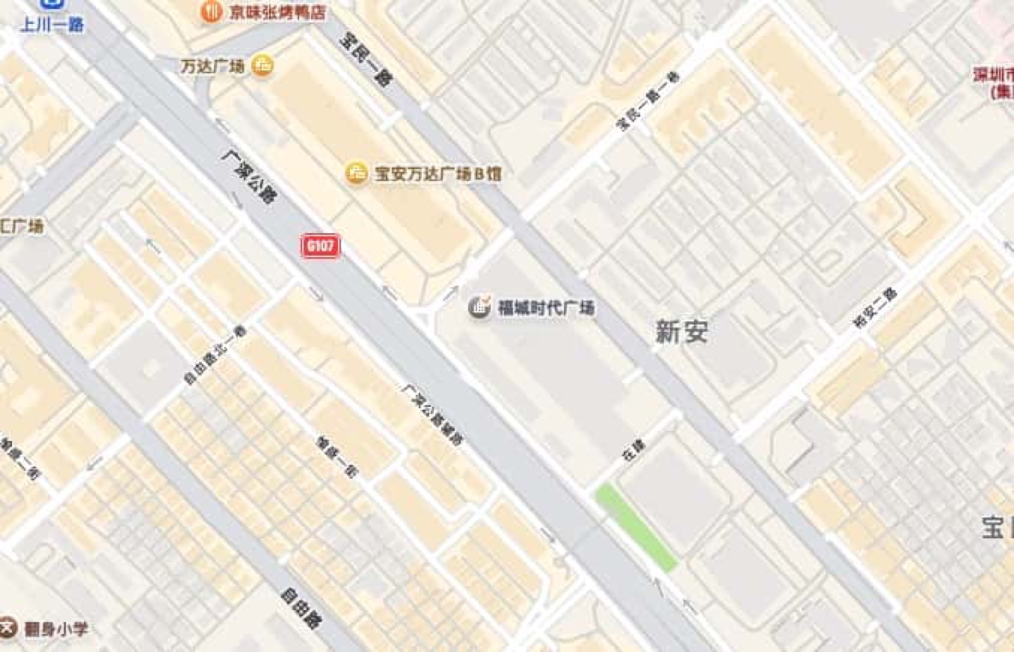 福城时代广场(嘉洲商务中心)地理位置示意图