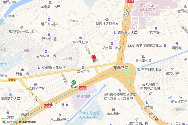 富基置地大厦地理位置示意图