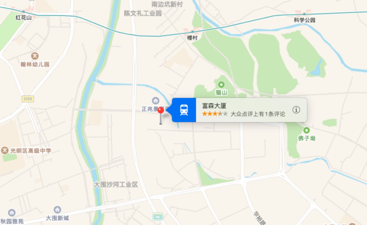 富森大厦地理位置示意图
