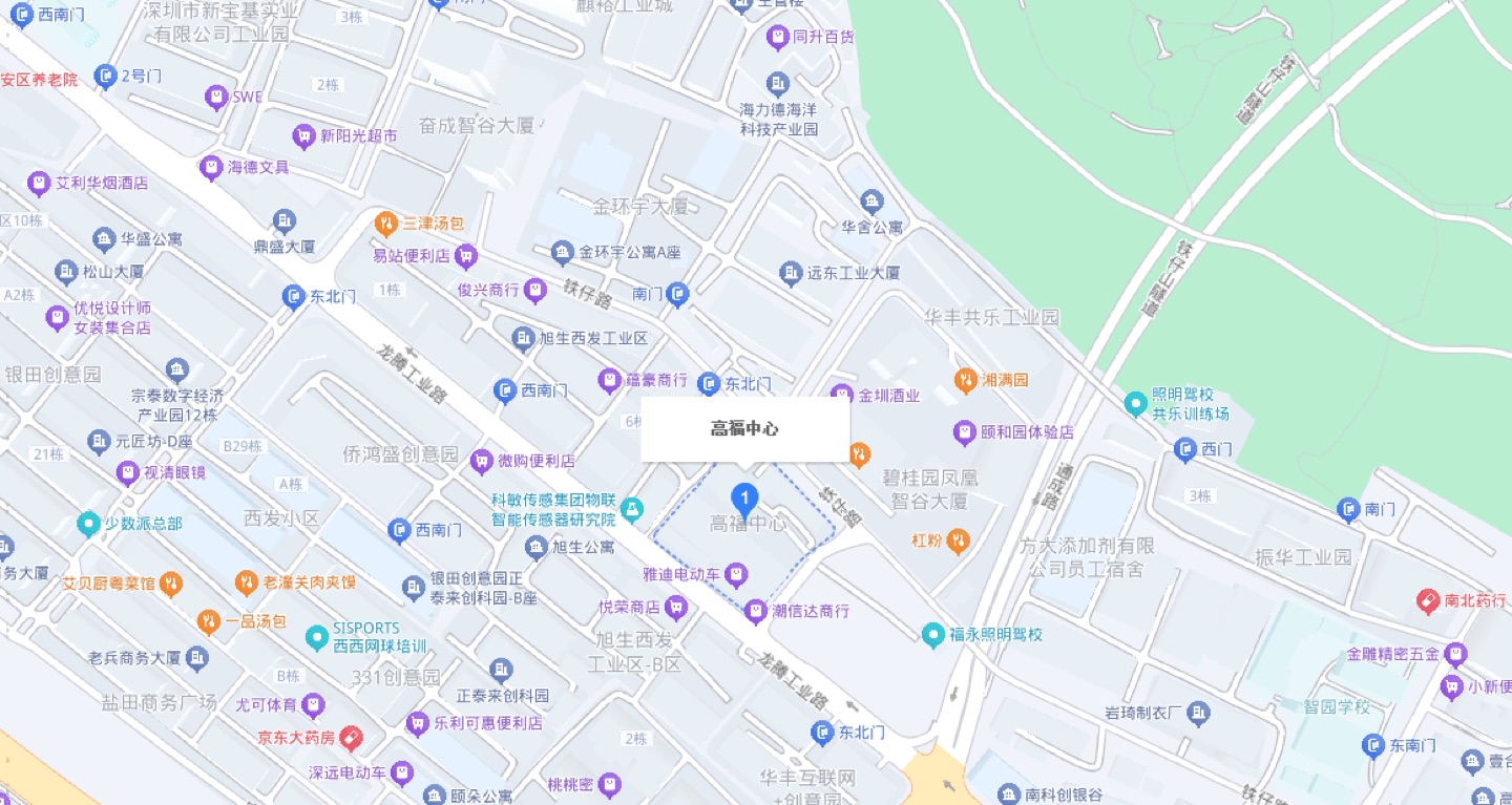高福中心（白鹿广场）地理位置示意图