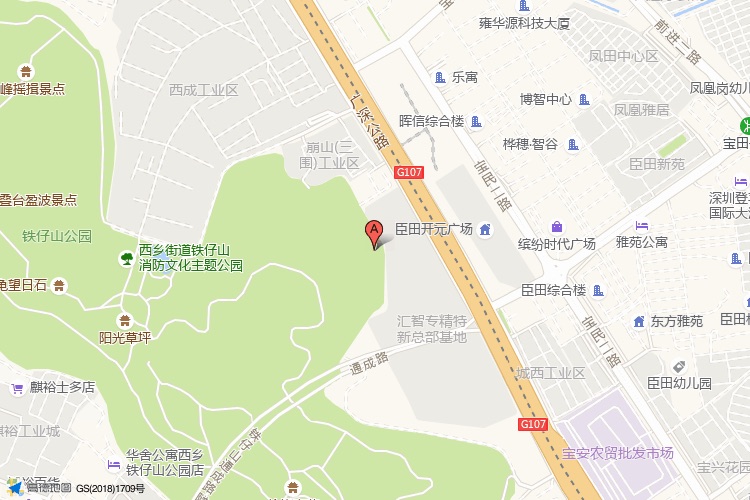 高福中心（白鹿广场）地理位置示意图