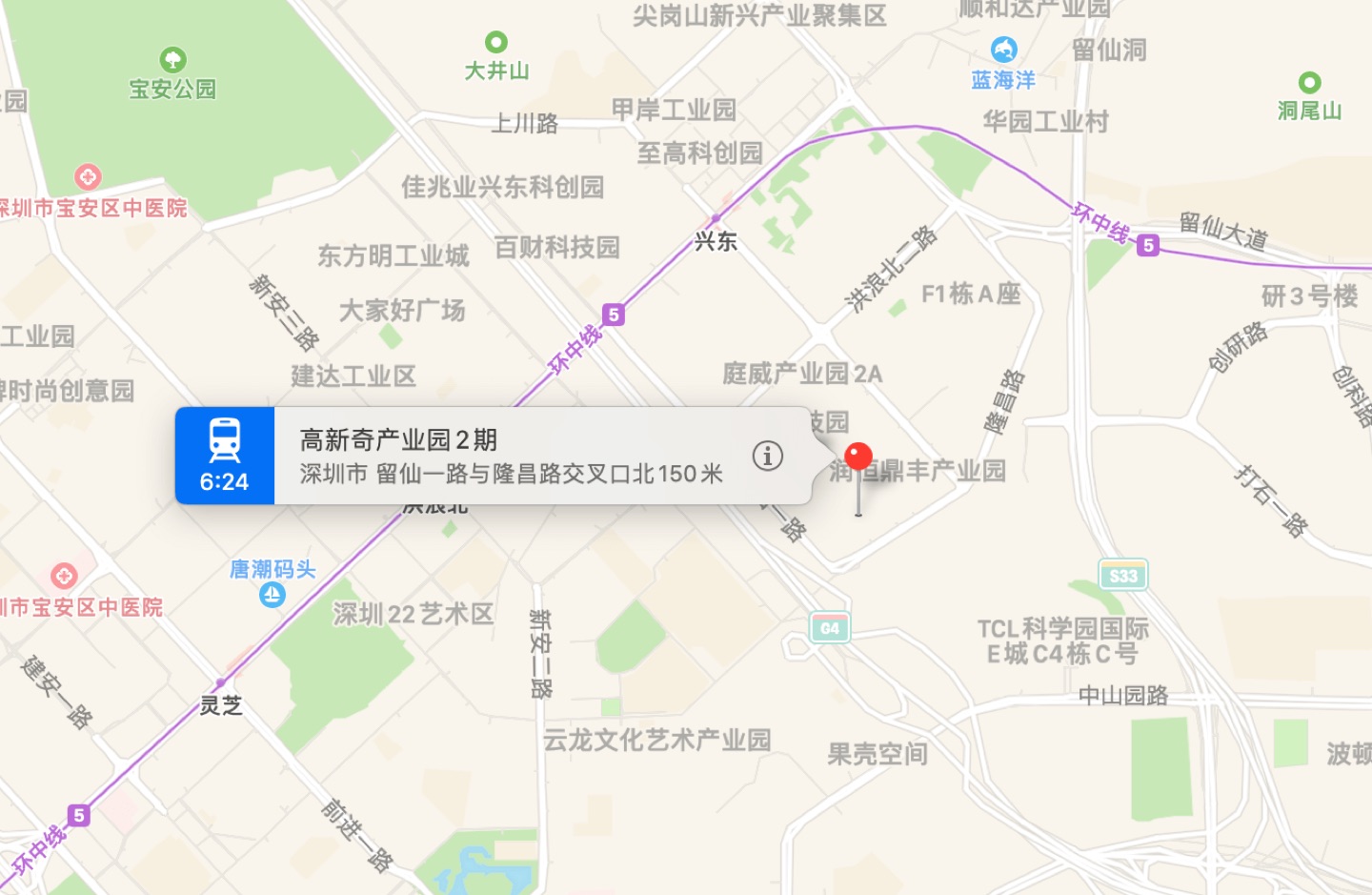 高新奇产业园地理位置示意图