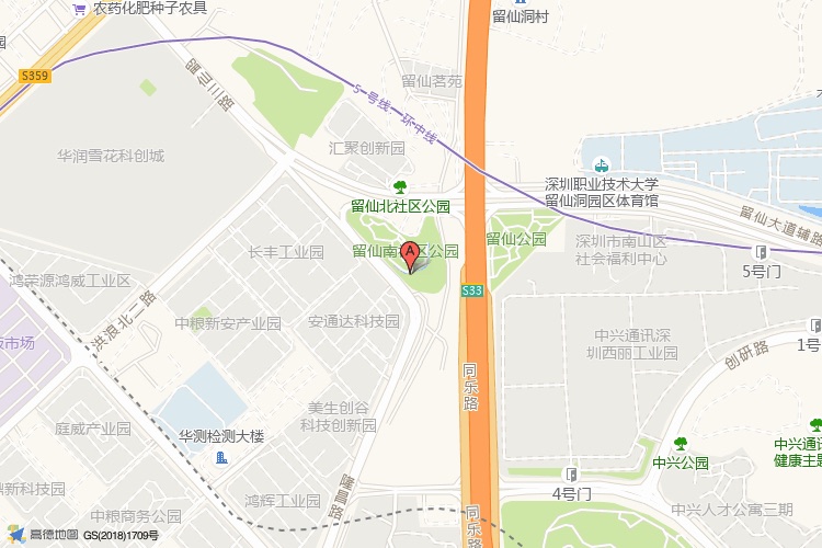 高新奇产业园地理位置示意图