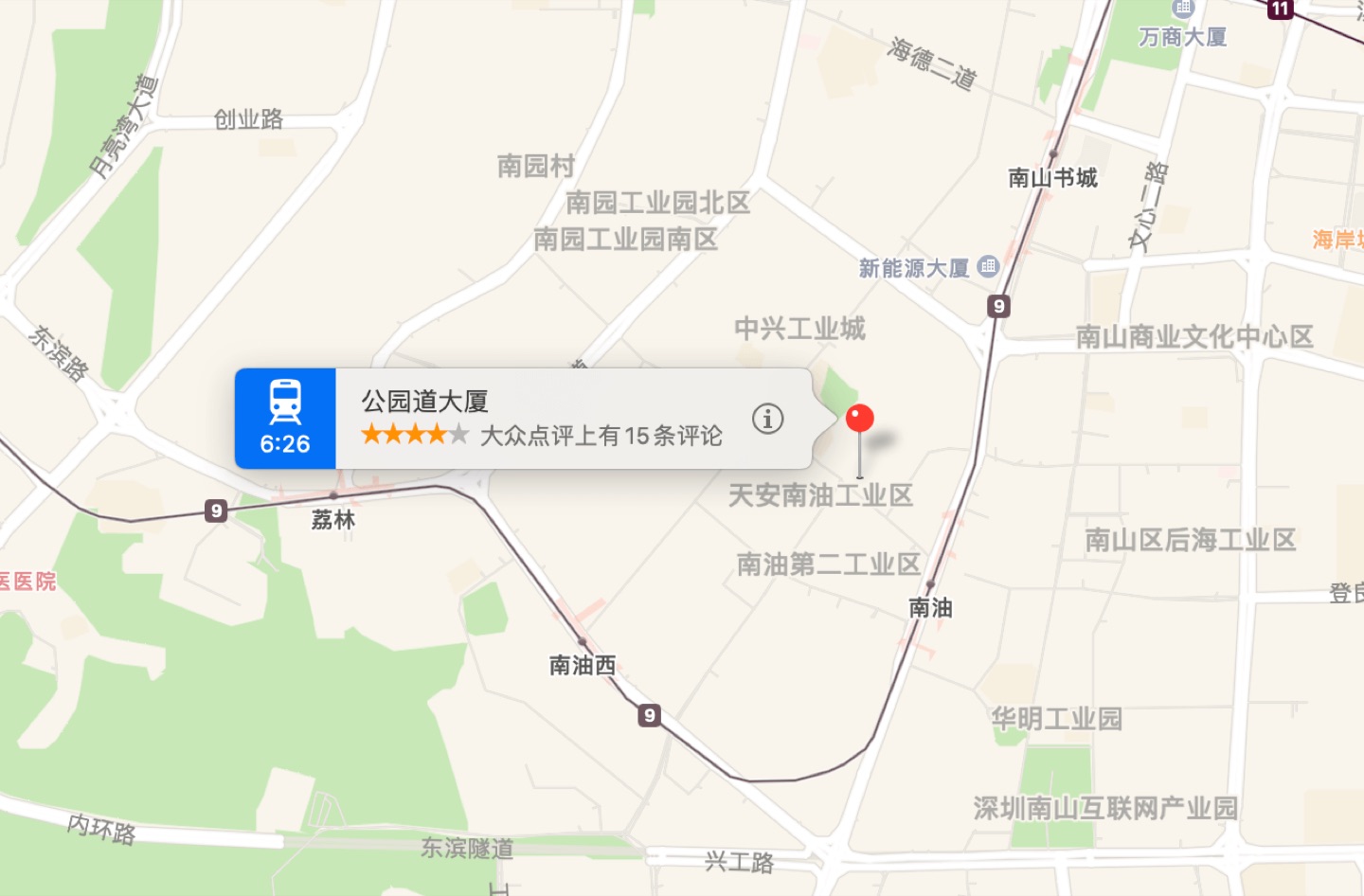 公园道大厦地理位置示意图