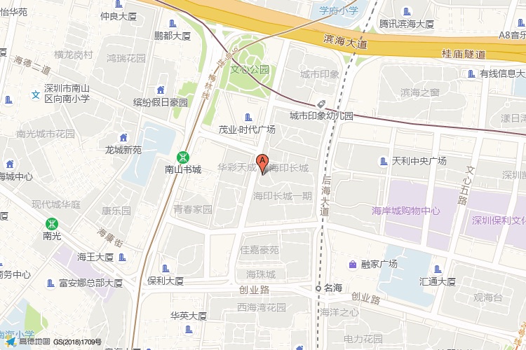 公园道大厦地理位置示意图