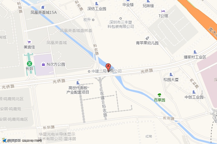 光明科兴科学园地理位置示意图