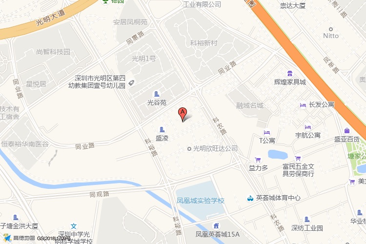 光明天安云谷地理位置示意图