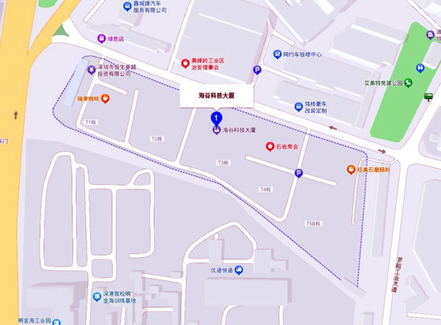 海谷科技大厦地理位置示意图