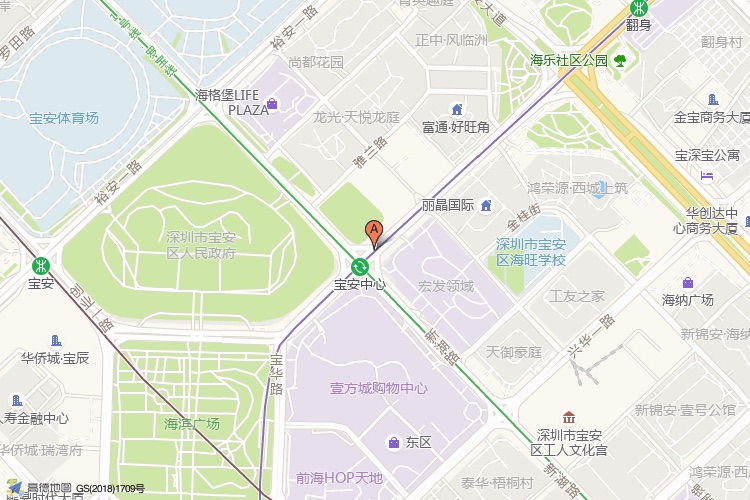 海纳百川大厦地理位置示意图