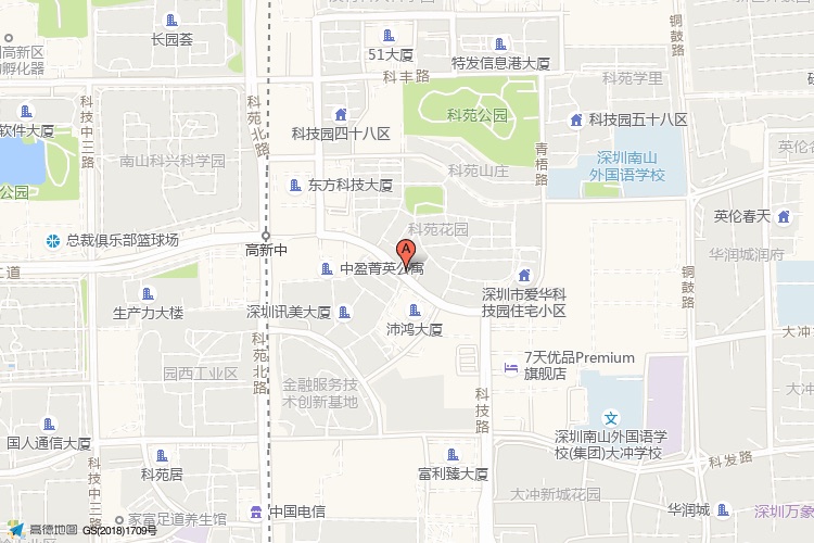 海王银河科技大厦地理位置示意图