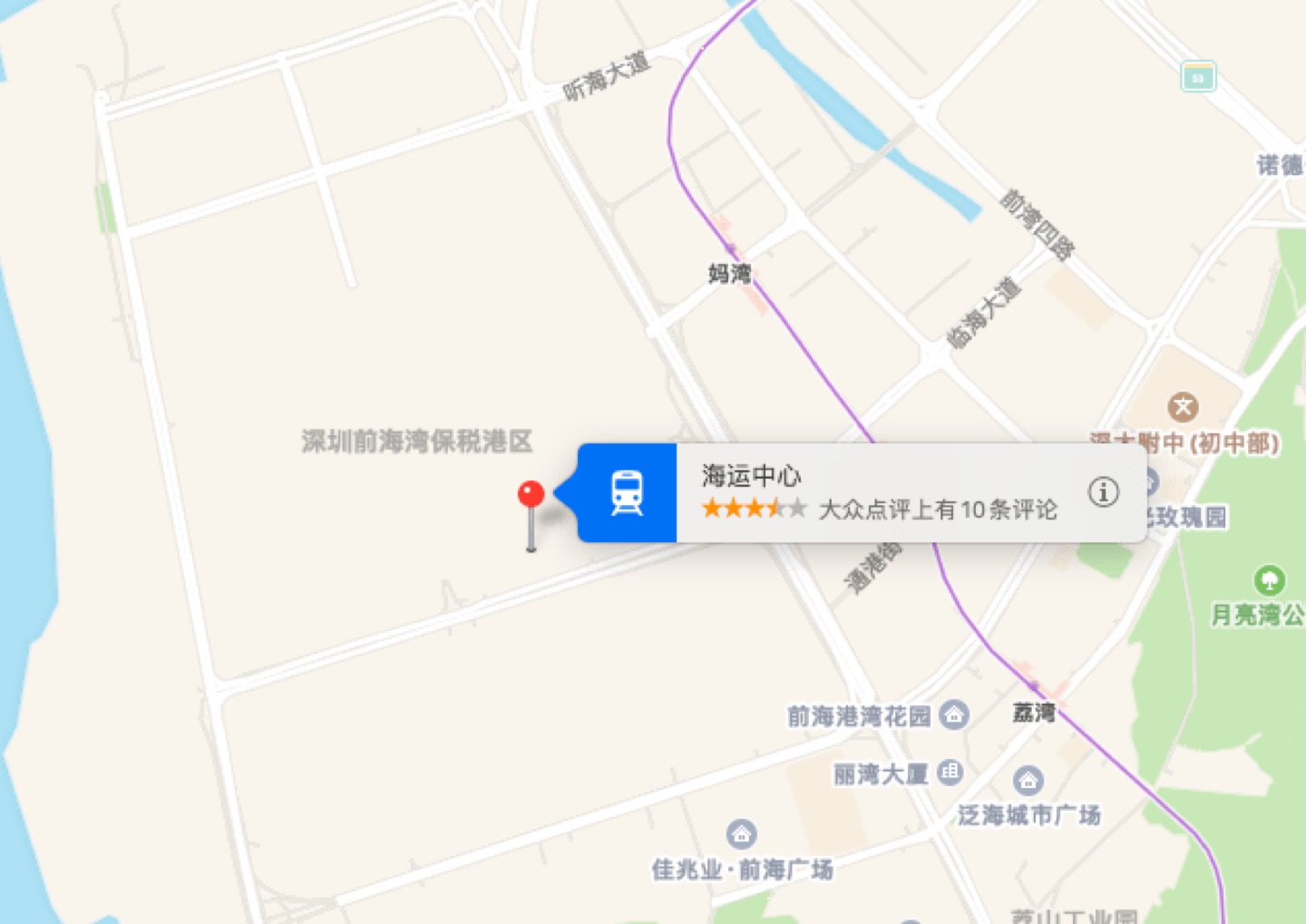 海运中心地理位置示意图