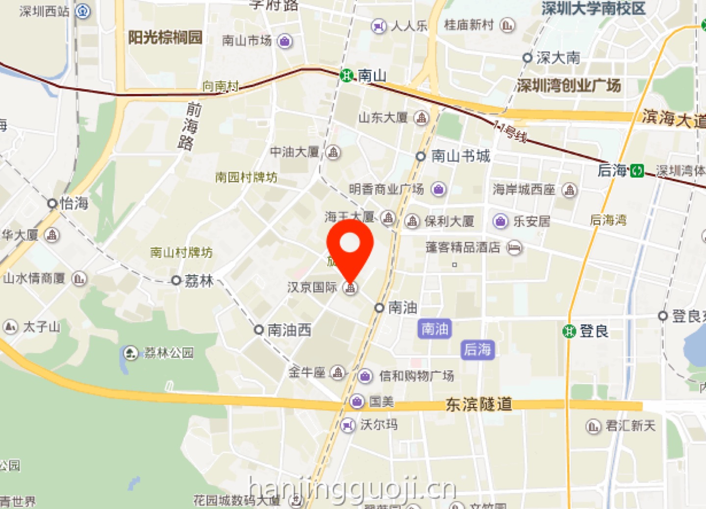 汉京国际地理位置示意图