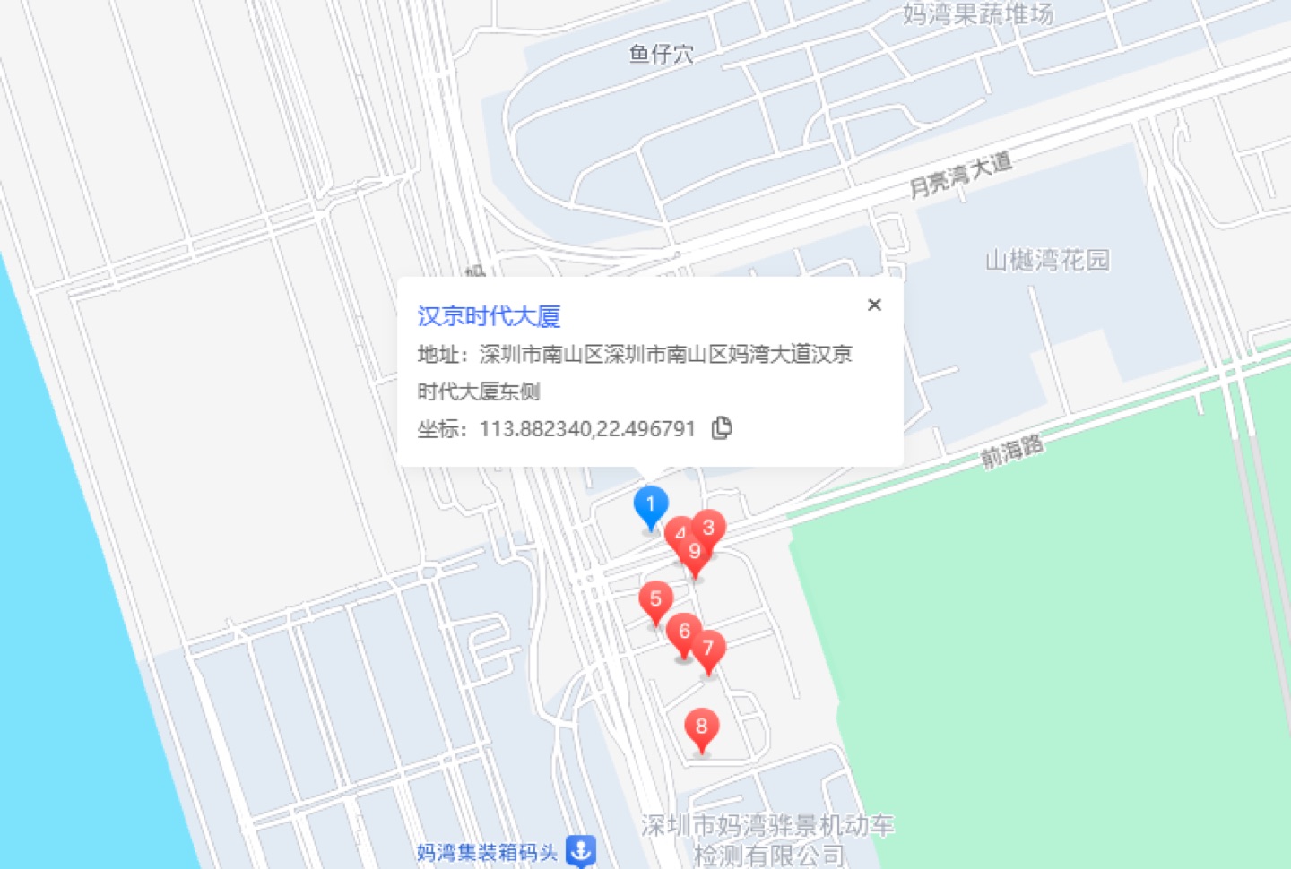 汉京时代大厦地理位置示意图