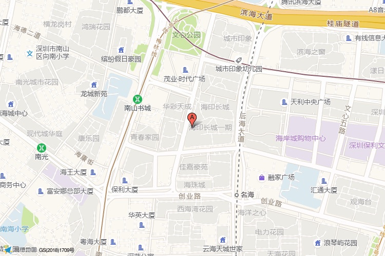 汉京中心地理位置示意图