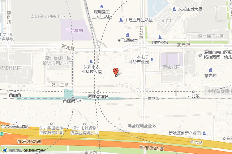 豪威科技大厦地理位置示意图